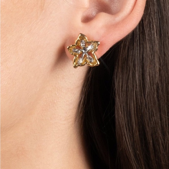 Alexis Bittar Jardin Gold Stud Earrings - Picture 2 of 3